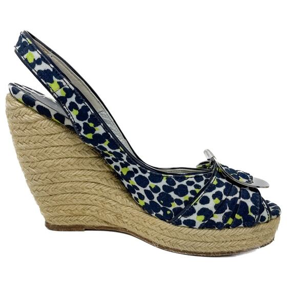 Roger Vivier Cordella Espadrille Wedge Slingback Sandals size 38 / US7-7.5 - Picture 9 of 16